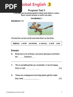 Grade 3 Cambridge English Sample Test | PDF