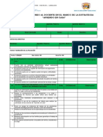 Ficha de Monitoreo Al Docente en El Marco de La Estrategia 2020