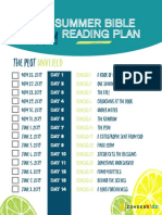 100 Day Summer Bible Reading Plan