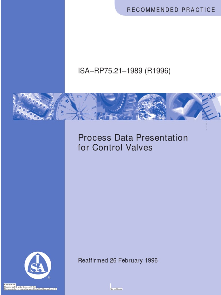 ISA 75.21 Process Data Presentation For Control Valves PDF | PDF ...