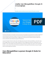 Tutorial Cara Mendaftar Dan Mengaktifkan Google G Suite For Education PDF