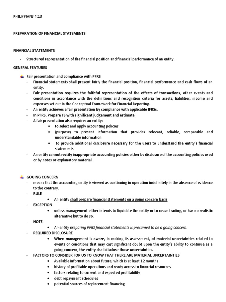 Preparation of Financial Statements Compiled | PDF | Going Concern ...