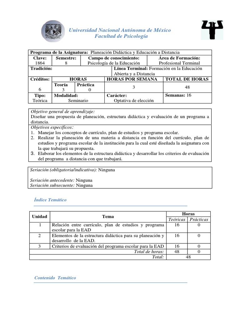 Planeación Didáctica a Distancia | PDF | Plan de estudios | Evaluación