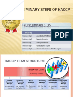 PRELIMINARY STEPS OF HACCP Slides