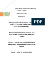 Política Y Evaluación Del Sistema Educativo Mexicano