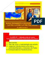 NUEVO TESTAMENTO II. EPÍSTOLAS PAULINAS  clase N° 1 pdf