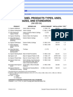 Gypsum Panel Products Types, Uses, Sizes, and Standards: Printed in U.S.A