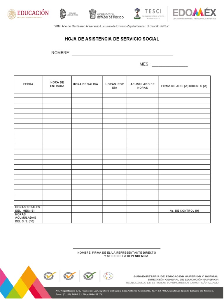 Asistencia de Servicio Social | PDF