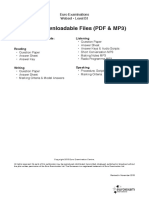 List of Downloadable Files (PDF & MP3) : Euro Examinations Webset - Level B1