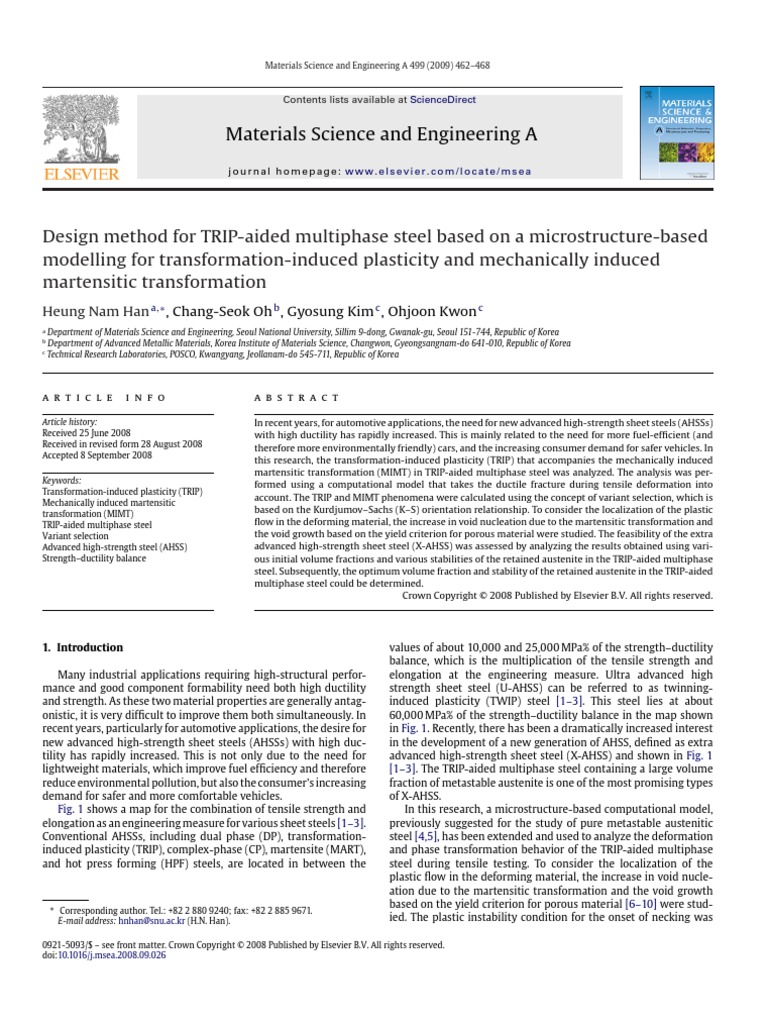Design Method For TRIP-aided Multiphase Steel Based On A Microstructure ...