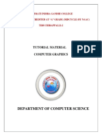 Department of Computer Science: Tutorial Material Computer Graphics