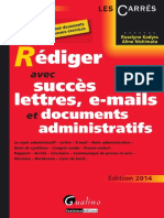 Rédiger Avec Succès Lettres, E-Mails Et Documents Administratifs by Roselyne KADYSS Et Aline NISHIMATA PDF