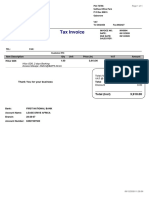 Invoice for Hilux rental