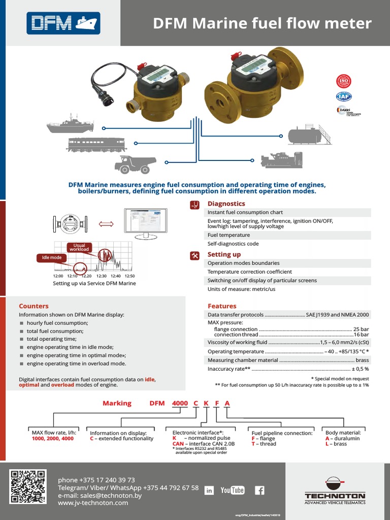 Measuring Marine Engine Fuel Consumption and Operating Time with the