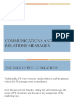 Communications and Public Relations Messages