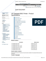 HP Designjet 650C Printer Product Specifications Bpp01852 HP Business Support Center PDF