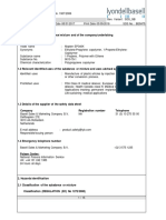 Safety Data Sheet for Moplen EP340K Polypropylene Copolymer