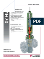 MH70 Hydraulic Piston Actuator Data Sheet