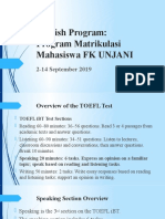 English Program: Program Matrikulasi Mahasiswa FK UNJANI: 2-14 September 2019