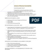 Environmental Dimensions of Business Sustainability