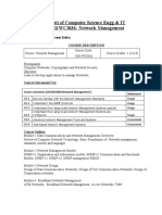 11B1WCI836-Network Management - Couirse Description