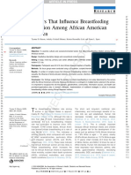 Factors That in Uence Breastfeeding Initiation Among African American Women