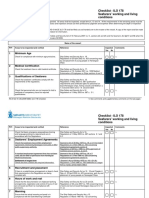 Checklist - ILO 178 Seafarers' Working and Living Conditions