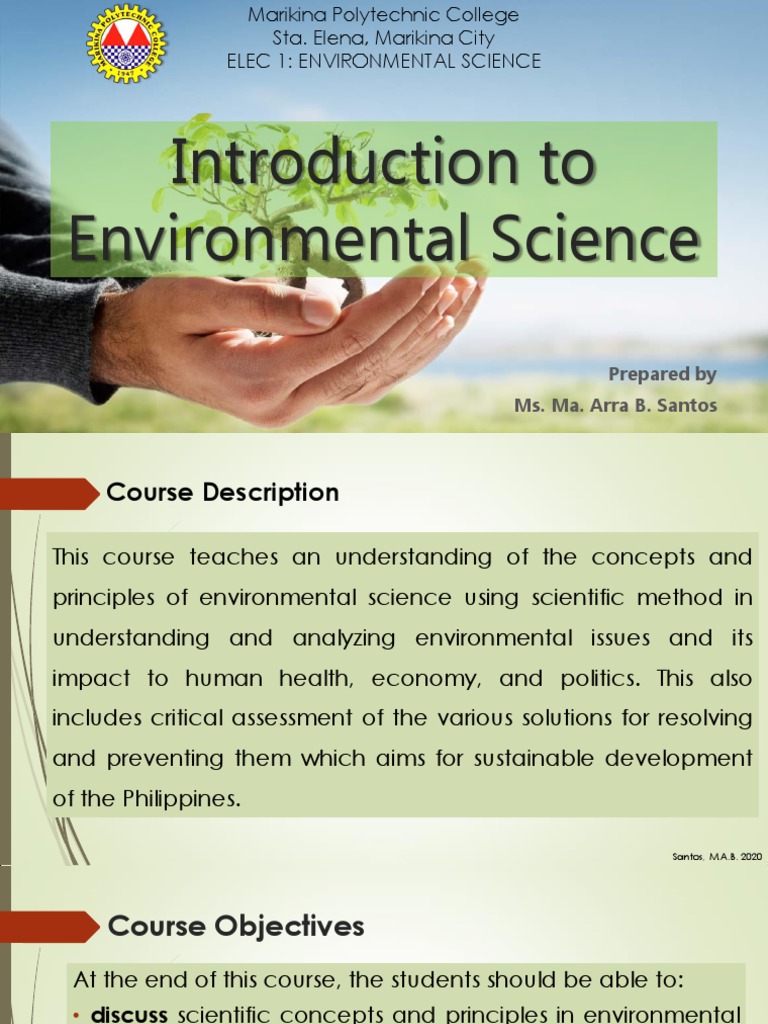 1 Introduction To Environmental Science | PDF | Resource | Sustainability image.