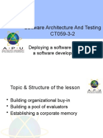 Build Organizational Support for Software Architecture Testing