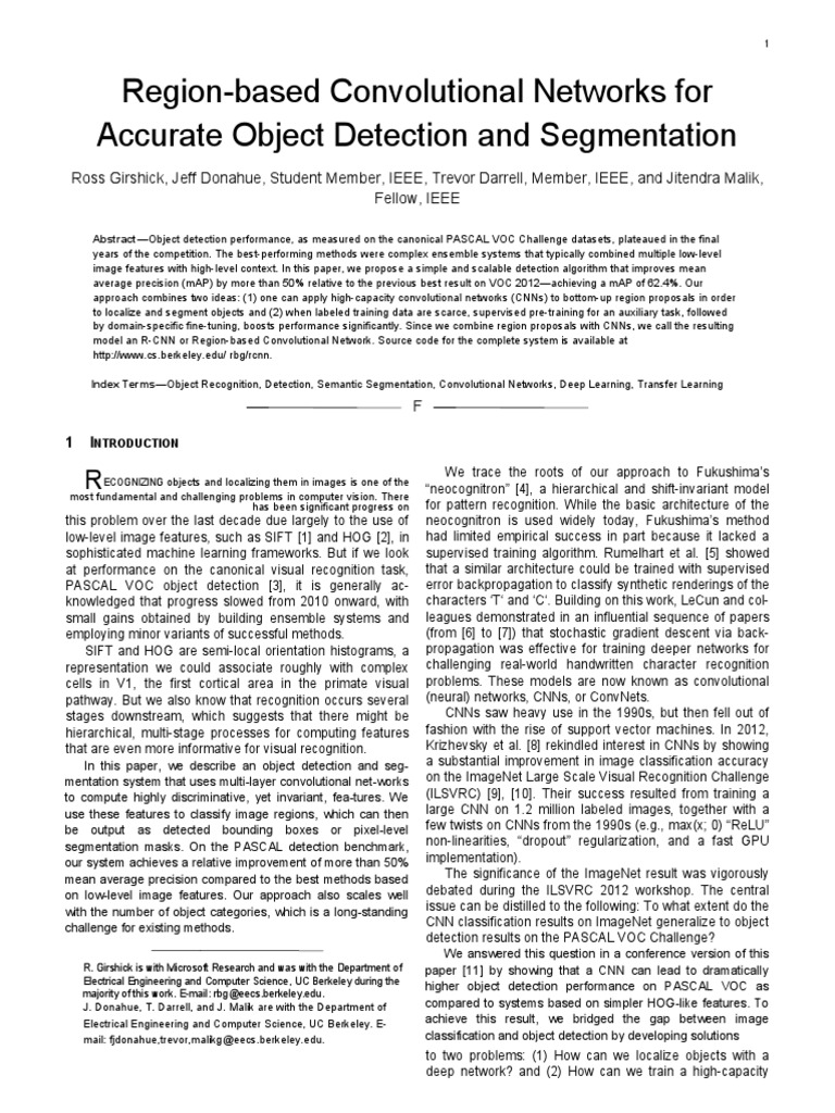 R-CNN: Enhanced Object Detection Method | PDF | Image Segmentation ...
