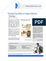 Develop Your Skills To Conduct Effective Meetings Develop Your Skills To Conduct Effective Meetings