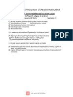 Pharmaceutical Engineering Second Sessonal Paper PDF