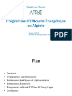 Programme D'EE en Algerie