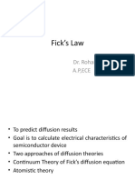 Fick's Law: Dr. Rohan Gupta A.P, Ece