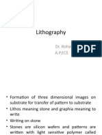 Lithography: Dr. Rohan Gupta A.P, Ece