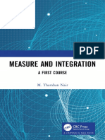 M Thamban Nair - Measure and Integration - A First Course (2019, Chapman and Hall - CRC) PDF
