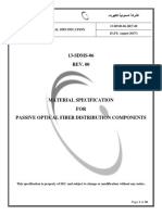 Material Specification For Passive Optical Fiber Distribution Components 13-Sdms-06