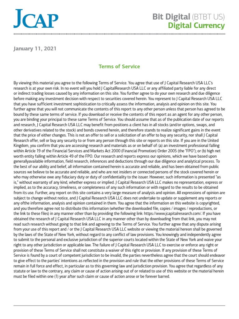 Bit Digital (BTBT US) | PDF | Bitcoin | Cryptocurrency