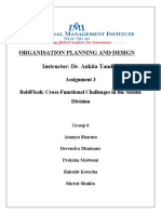 Organisation Planning and Design Instructor: Dr. Ankita Tandon