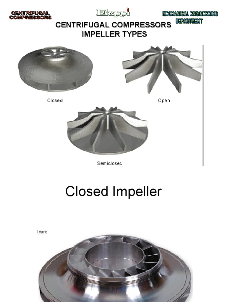 Centrifugal Compressors Impeller Types PDF