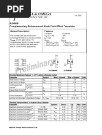 AO460 6 Complementary Enhancement Mode Field Effect Transistor