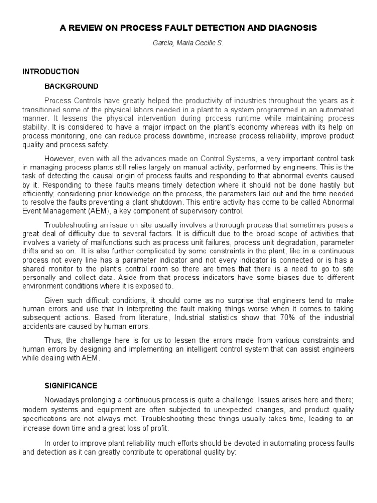 Review of Process Fault Diagnosis | PDF | Reliability Engineering ...