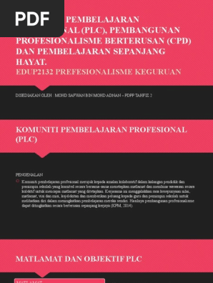 Aktiviti 4 Komuniti Pembelajaran Profesional Plc Pembangunan Profesionalisme