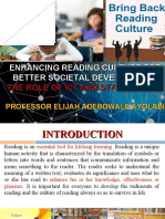 Enhancing Reading Culture For Better Societal Development