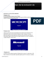 Linea Del Tiempo de La Evolución de WINDOWS