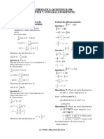 Standard Forms: Mathematics: Question Bank Chapter 7: Integrals (Indefinite)