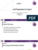 Planning and Preparation For Export: Export-Import Theory, Practices, and Procedures Belay Seyoum 3 Edition (Or Newer)