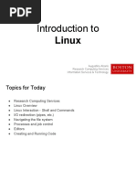 2018 Summer Tutorial Intro To Linux