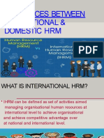 Differences Between International & Domestic HRM: Topic