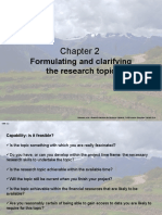 Formulating and Clarifying The Research Topic